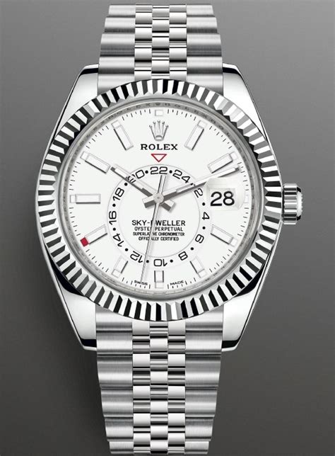 rolex sky-dweller weiß|Rolex oyster steel watch.